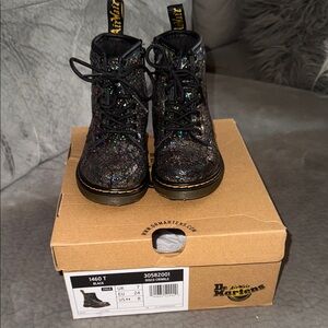 Dr. Martens Black Sparkle Boots